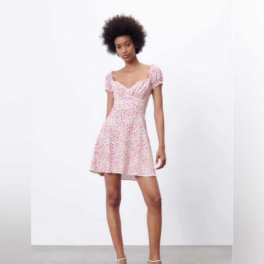 Zara floral mini dress